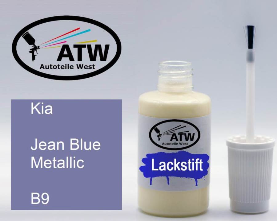 Kia, Jean Blue Metallic, B9: 20ml Lackstift, von ATW Autoteile West.